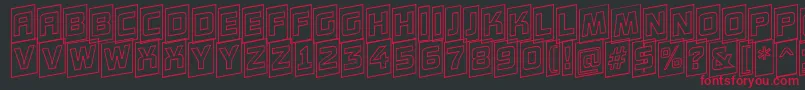 AConceptottlcmotlupnr Font – Red Fonts on Black Background