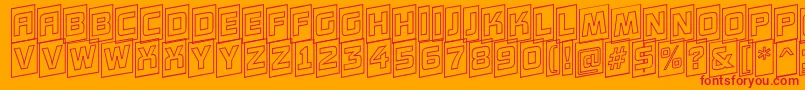 AConceptottlcmotlupnr Font – Red Fonts on Orange Background