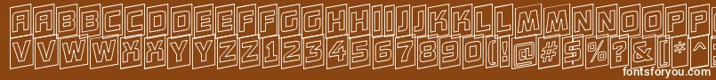 フォントAConceptottlcmotlupnr – 茶色の背景に白い文字