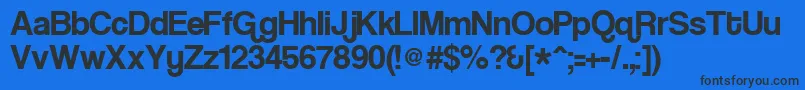 Coolvetica Font – Black Fonts on Blue Background