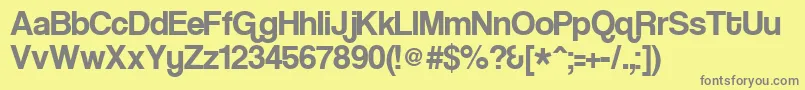 Coolvetica Font – Gray Fonts on Yellow Background