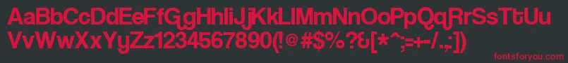 Coolvetica Font – Red Fonts on Black Background