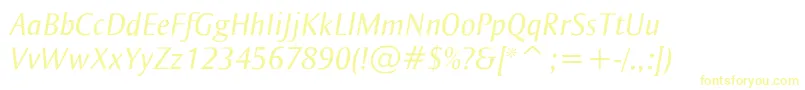 Ogiremaitalic Font – Yellow Fonts on White Background