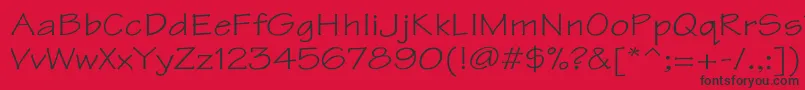 TektonWd Font – Black Fonts on Red Background