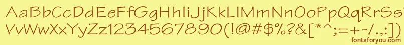 TektonWd Font – Brown Fonts on Yellow Background