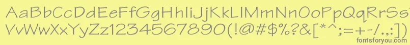 TektonWd Font – Gray Fonts on Yellow Background