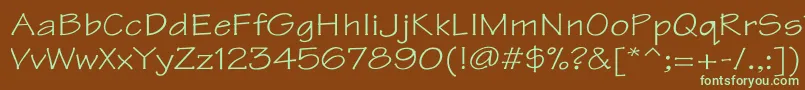 TektonWd Font – Green Fonts on Brown Background