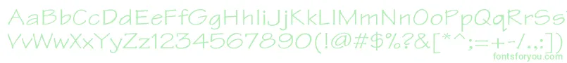 TektonWd Font – Green Fonts on White Background