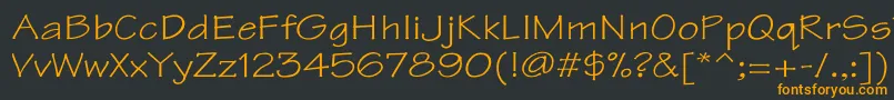 フォントTektonWd – 黒い背景にオレンジの文字