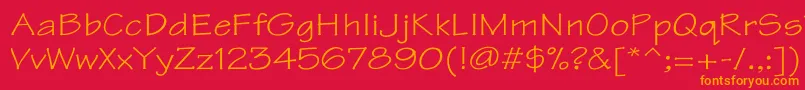 TektonWd Font – Orange Fonts on Red Background