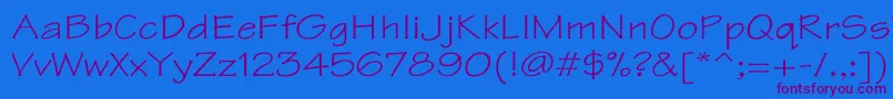 TektonWd Font – Purple Fonts on Blue Background