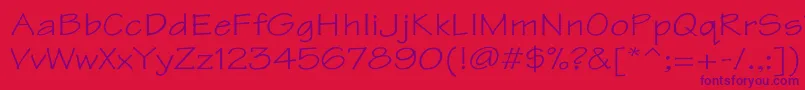 TektonWd Font – Purple Fonts on Red Background