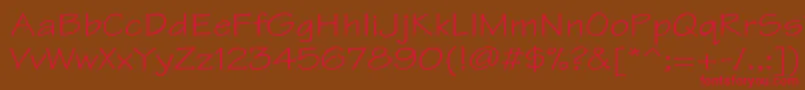 TektonWd Font – Red Fonts on Brown Background
