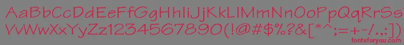 TektonWd Font – Red Fonts on Gray Background
