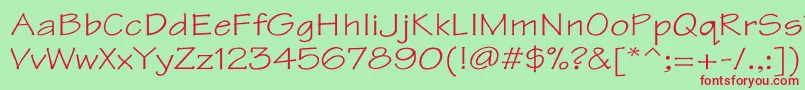 TektonWd Font – Red Fonts on Green Background