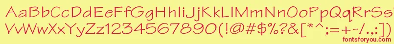 TektonWd Font – Red Fonts on Yellow Background