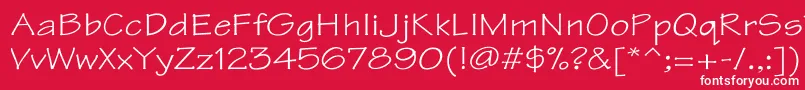 TektonWd-Schriftart – Weiße Schriften auf rotem Hintergrund