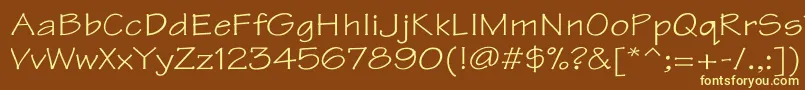 TektonWd Font – Yellow Fonts on Brown Background