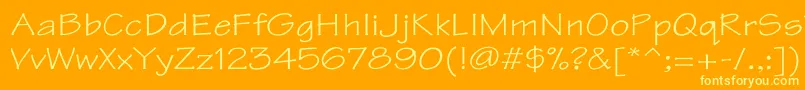 TektonWd Font – Yellow Fonts on Orange Background