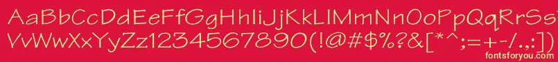 TektonWd Font – Yellow Fonts on Red Background