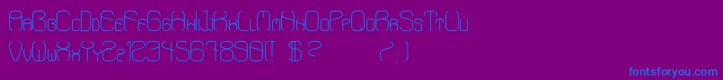 AaronStd Font – Blue Fonts on Purple Background