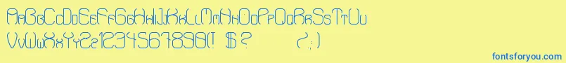 AaronStd Font – Blue Fonts on Yellow Background