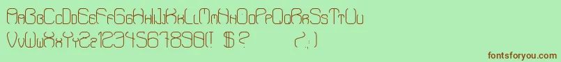 AaronStd Font – Brown Fonts on Green Background