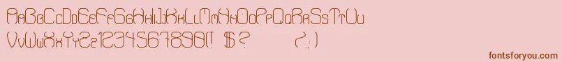 AaronStd Font – Brown Fonts on Pink Background