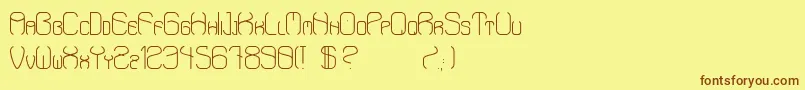 AaronStd Font – Brown Fonts on Yellow Background