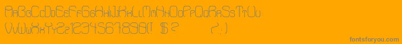 AaronStd-Schriftart – Graue Schriften auf orangefarbenem Hintergrund