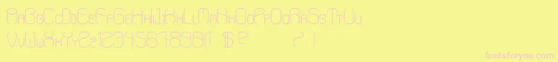 AaronStd Font – Pink Fonts on Yellow Background