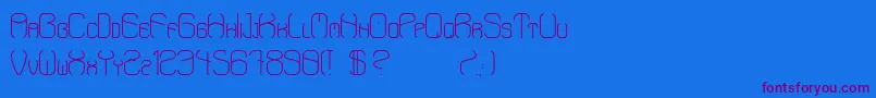 AaronStd Font – Purple Fonts on Blue Background