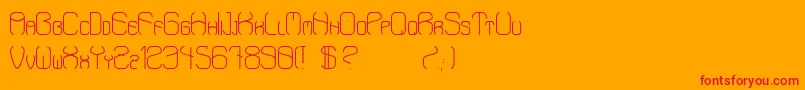 fuente AaronStd – Fuentes Rojas Sobre Fondo Naranja