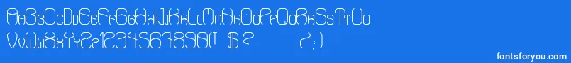 AaronStd Font – White Fonts on Blue Background