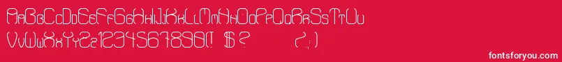 AaronStd Font – White Fonts on Red Background