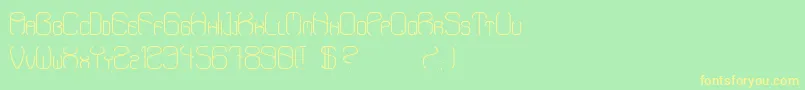 AaronStd Font – Yellow Fonts on Green Background