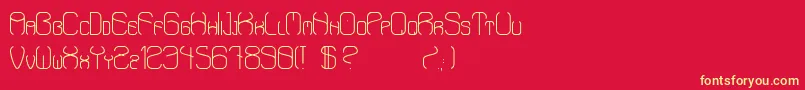 AaronStd Font – Yellow Fonts on Red Background