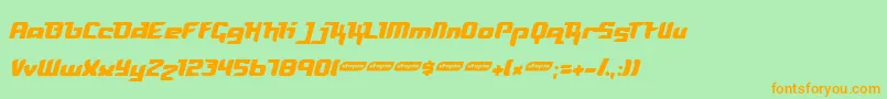 Freya ffy Font – Orange Fonts on Green Background