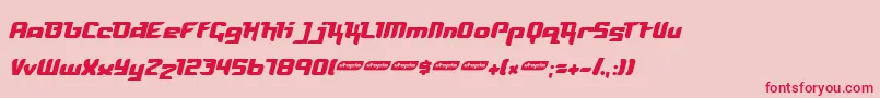 Freya ffy Font – Red Fonts on Pink Background