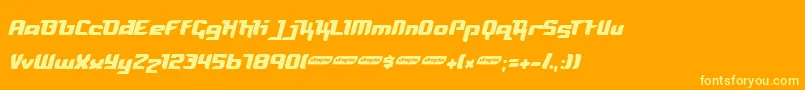Freya ffy Font – Yellow Fonts on Orange Background