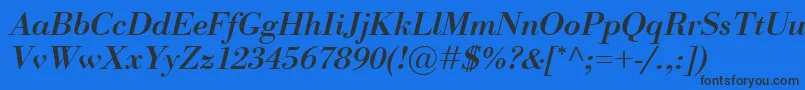 BodoniClassicoBolditalic-fontti – mustat fontit sinisellä taustalla