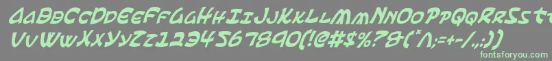 EphesianCondensedItalic Font – Green Fonts on Gray Background