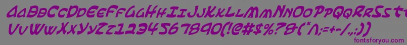 EphesianCondensedItalic Font – Purple Fonts on Gray Background