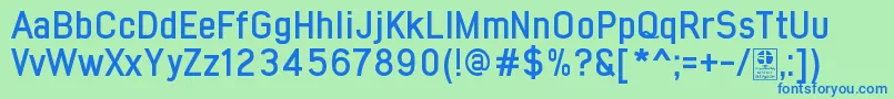 EarlyTimesBoldDemo Font – Blue Fonts on Green Background