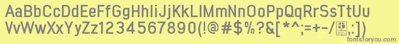 EarlyTimesBoldDemo Font – Gray Fonts on Yellow Background