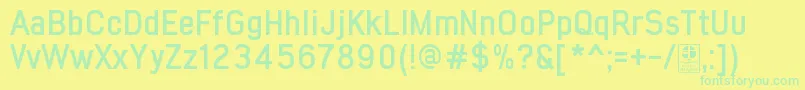 EarlyTimesBoldDemo Font – Green Fonts on Yellow Background
