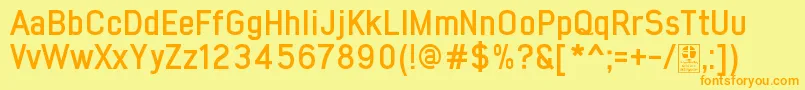 EarlyTimesBoldDemo Font – Orange Fonts on Yellow Background
