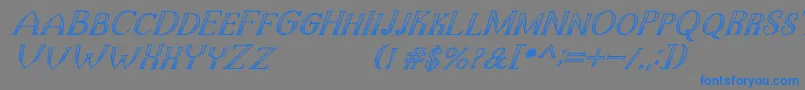 TheDarkTitanClassicItalic Font – Blue Fonts on Gray Background