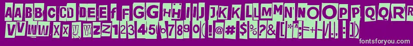 Jadefedgah8002 Font – Green Fonts on Purple Background