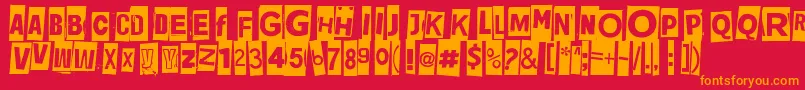 Jadefedgah8002 Font – Orange Fonts on Red Background